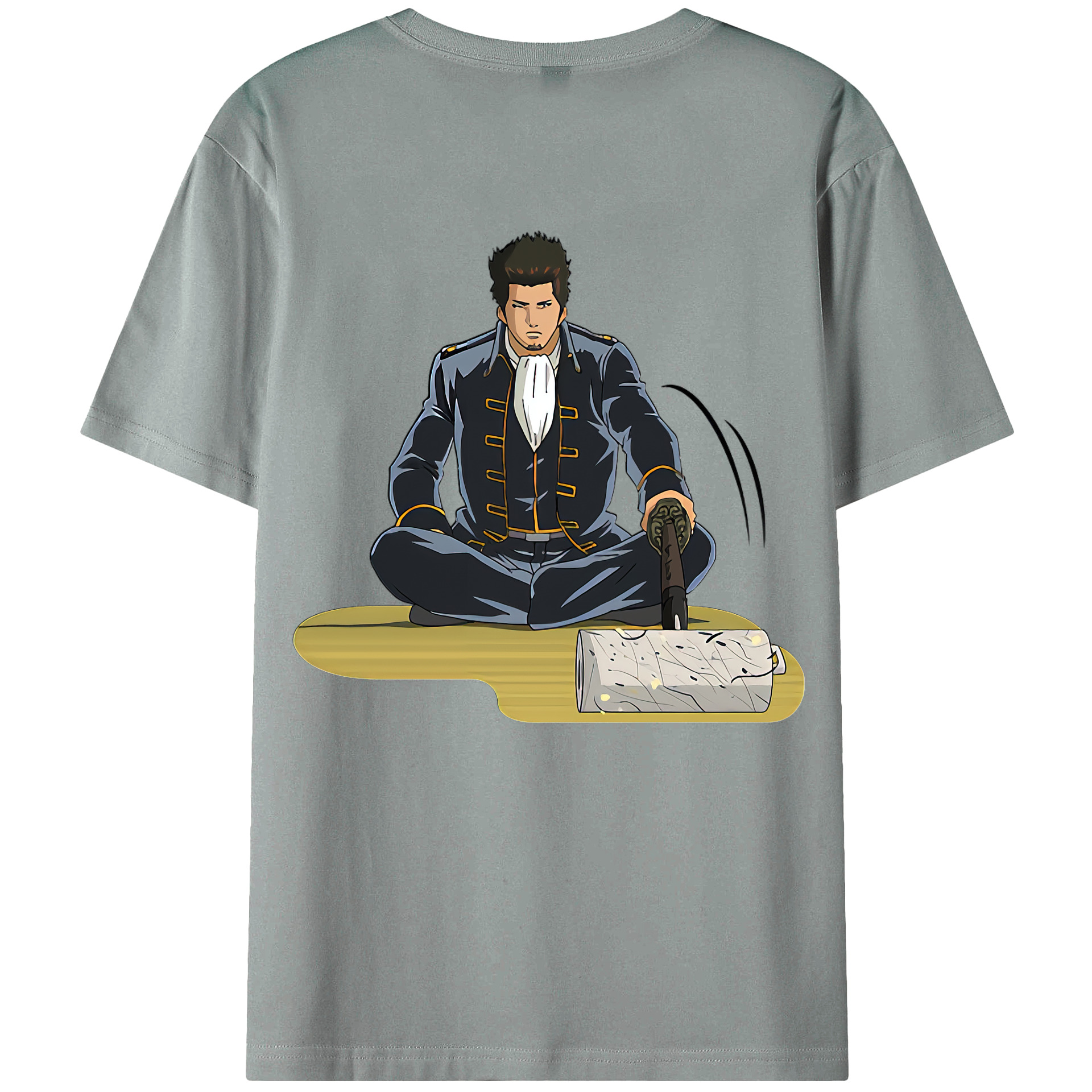 （画像用） ぎんたま 坂田銀時（さかたぎんとき） 神楽 志村新八（しむら しんぱち） GINTAMA Sakata Gintoki Kagura Shimura Shinpachi 綿100％ メンズ半袖Tシャツ（バックプリント） 通気性